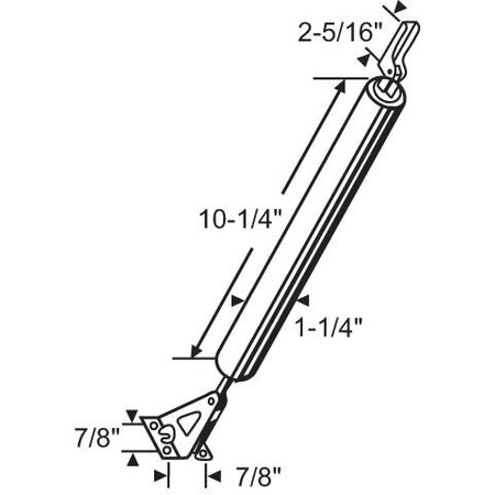 PNEUMATIC DOOR CLOSER BLACK